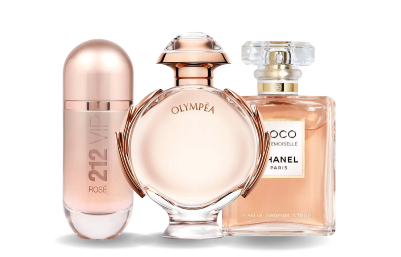 Set od 3 parfema | Carolina Herrera 212 VIP ROSÉ, Paco Rabanne OLYMPÉA a Chanel COCO MADEMOISELLE 100 ml