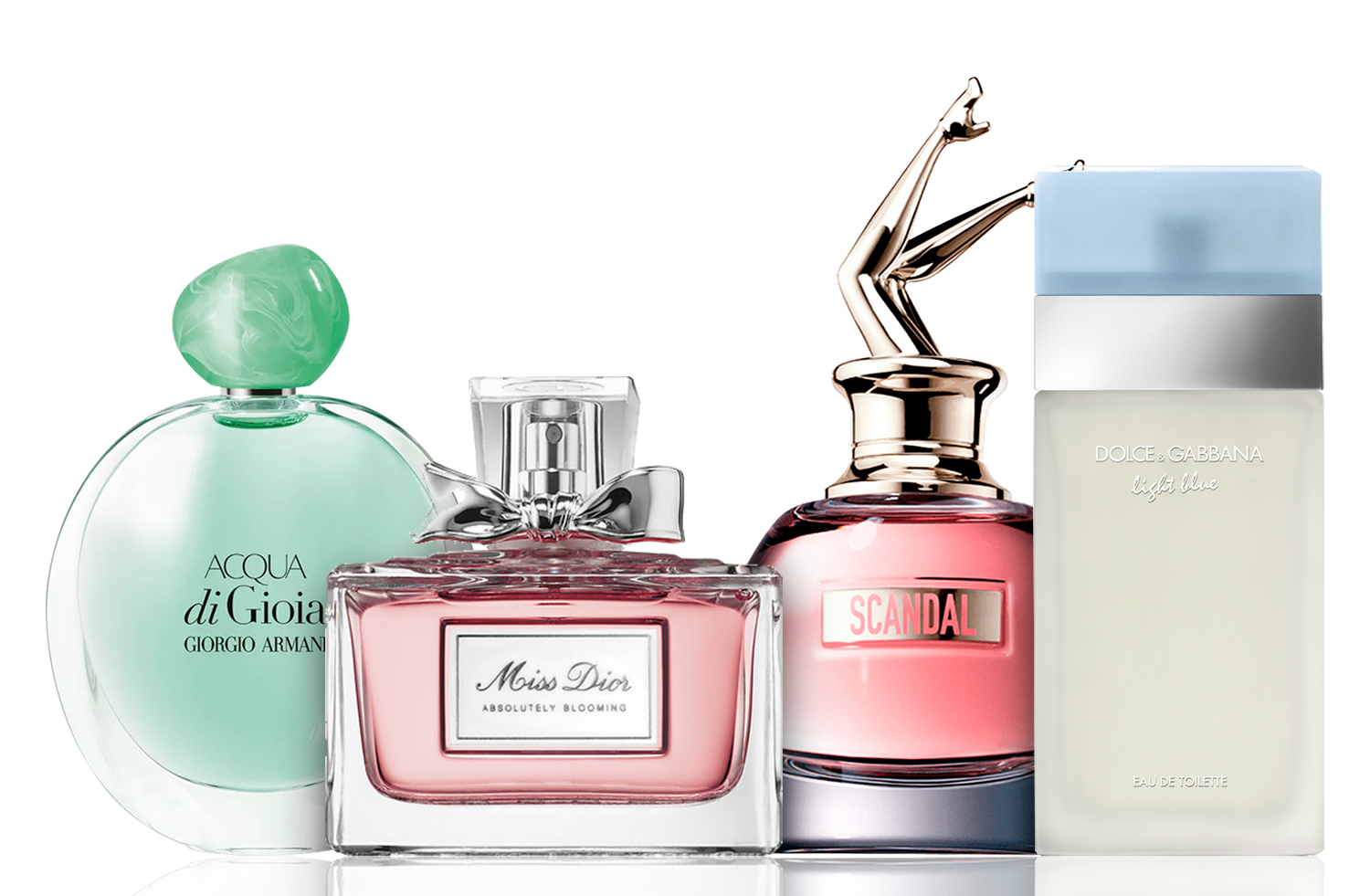 Set od 4 parfema | Acqua di Gioia, Light Blue, Scandal, Miss Dior 100 ml