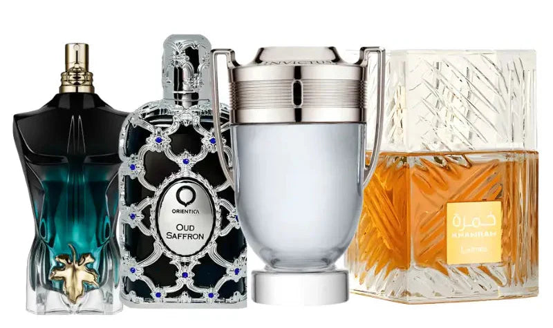 Set od 4 parfema | Oud Saffron, Invictus, Le Beau Le Parfum, Khamrah