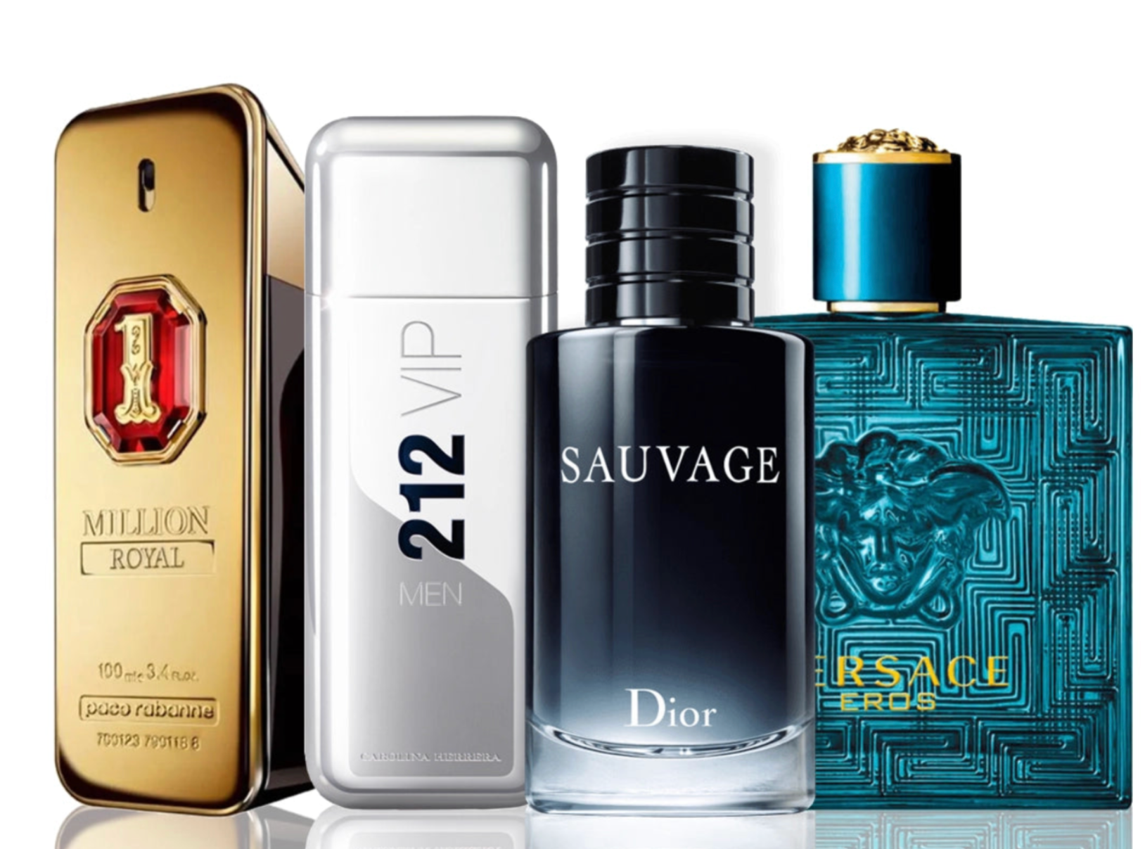 Set od 4 parfema | One Million Royal + 212 VIP Men + Sauvage Dior + Versace Eros 100 ml